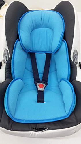 Sweet Baby ** SOFTY MAXI ** Sitzverkleinerer mit abnehmbarem Kopfteil / NeugeborenenEinsatz ( auch für Frühchen ) mit Sommer- und Polar-Winterseite für BabyAutositz Gr. 0/0+ wie z.B. Maxi Cosi, Römer, Kinderwagen, Babywanne, Jogger, Hochstuhl etc. - 4