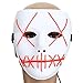 Produktbild Viviance Motorrad Halloween-Horror-Kostüm Light Up Face Maske Smiling Stitched Rave Cosplay - 3