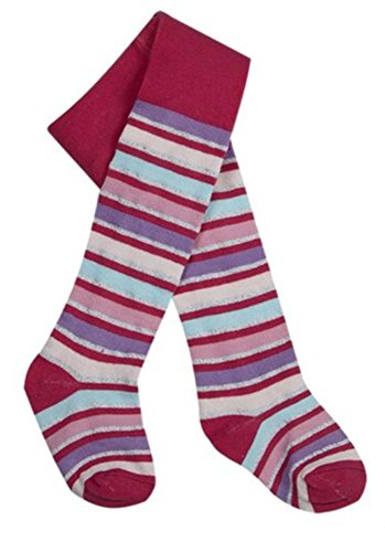 Tick Tock Baby Girls Cotton Rich Design Tights Hot Pink 18-24 months