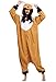 Produktbild ULEEMARK Jumpsuit Onesie Tier Karton Fasching Halloween Kostüm Sleepsuit Cosplay Overall Pyjama Schlafanzug Erwachsene Unisex Lounge Kigurumi Fuchs for Höhe 140-187CM