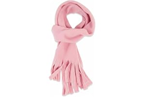 Caprilite Warm Soft Fleece Winter Scarf for Todders and Lower Year Primary School Children, Fringed Design, Various Colours
