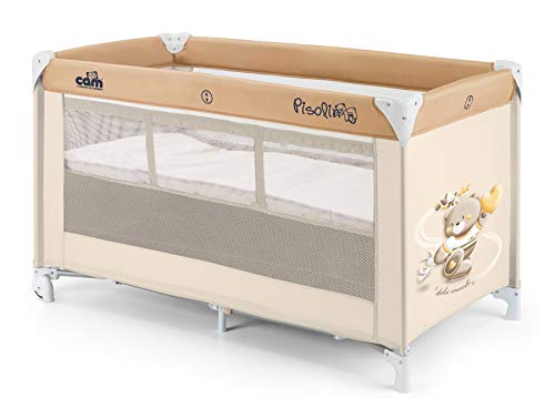 EFFETTO CASA Cuna CAM pisolino Beige con Doble Altura (envío immediata) Solo lettino