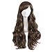 MapofBeauty Charming Women's Long Curly Full Hair Wig (Light Brown)
