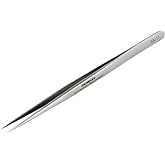 Precision Tweezers, Stainless Steel Pointed Tweezers for Craft, Electronics, Soldering, Experimental Work, Jewelry-Making, No