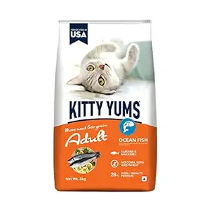 Kitty Yums Adult (+1 Year) Dry Cat Food, Ocean Fish, 7kg