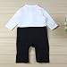 Healthy Clubs 2pcs Baby Boy Party Blazer Coat Romper Bodysuit Set