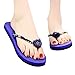 Produktbild JUSTSELL  Flip Flop Damen, Sommer Boho Schwarze Strand Hausschuhe Mit Blumen Slipper Hausschuhe Für Innen Und Außen Badeschuhe Schwarze Sandalen