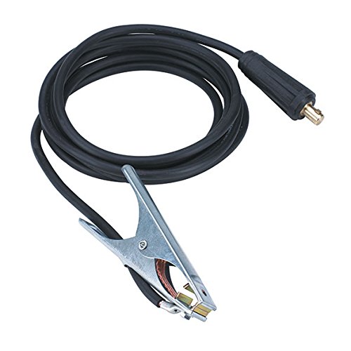 Massekabel Länge=4m ø=25mm² mit 400A Masseklemme - Schweißkabel mit Euro-Zentralstecker (ø=13mm Dorn)