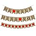Produktbild Amosfun 2 stücke Wir Vermissen Sie Hochzeit Sackleinen Wimpel Banner Bunting Flagge Rustikale Vintage Hochzeit Dekorationen Lieferungen