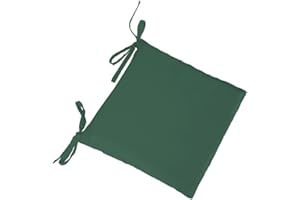 MYVORREI Cuscino Sedia cm 40x40 h 4 Fodera Tinta Unita Cotone 100% Interno WF spessore cm 4 sfoderabile in 30 Colori Realizzabile su Misura