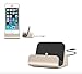 Produktbild Dockingstation Ladestation Tischladestation iPhone 5 5s 6 6s 7 Plus 8 X Metallic Look Silber Schwarz Rose Gold Rosegold Lightning Anschluss schwenkbar Ladegerät stehend zum Stehen Synchronisieren Synchronisation Standfuß Ladekabel Apple Mac iPad iPod Sync Dock alle iPhones Neu (Silber)