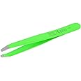 Nippes Solingen Tweezer, Stainless Steel, Green, 9.5 cm, Slanted Tip, Made in Germany