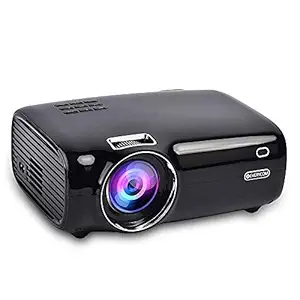 (Renewed) Everycom X8 Native 720P (Full HD 1080p Support) 3200 Lumens | Large 200-inch Display Home Theatre LED Projector with HDMI + VGA + Aux + USB Connectivity - (Black)