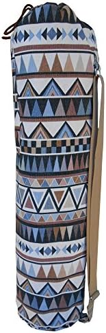 Yoga mat bag "INDIAN-BROWN" โ 73cm high x 17cm diameter. For standard and large mats โ With inner lining for extra protection - 100% organit cotton - Handmade