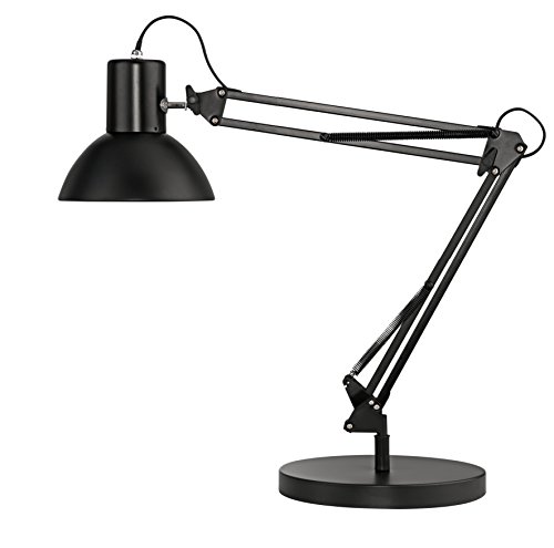 Preisvergleich Produktbild UNILUX LED Schreibtischleuchte Success 66 Architektenlampe schwarz Retro Arbeitsplatzlampe Leselampe Arbeitsplatz-leuchte mit Gelenk-Arm aus Metall inkl. LED Glühbirne