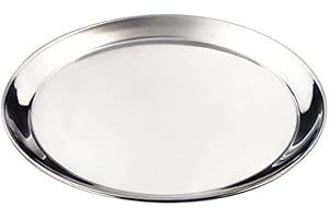 Genware NEV-52239 Tray, Stainless Steel, Round 16"