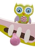 Bieco 23031797 – Kindergarderobe Eule mit 4 Haken, ca. 28 cm - 3