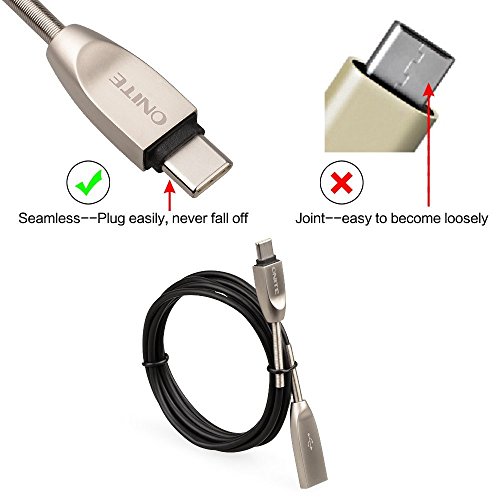 Onite 1.8M USB 3.1 Type C Kabel Ladekabel Datenkabel Adapter für LG G5, Huawei P9 / Plus,Google Nexus 5X / 6P, Microsoft Lumia 950XL und weitere (Blau) - 4