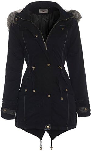 SS7Black OVERSIZED HOOD Parka Womens Coat Sizes 8 - 24