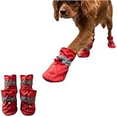 AEE&reg; Su Ge&ccedil;irmez K&ouml;pek Botu 4&rsquo;l&uuml; Set | Yansıtıcı Patik | Kaymaz Taban Yağmur &Ccedil;amur Koruma Pati Ayakkabısı