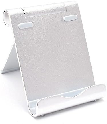 Phone Stand, Aluminum Adjustable Multi-angle Phone Stand, Holder, Dock For iPhone, iPad, Samsung, Tablet And All 3 To 13Inch Smartphone Devices (Silver)
