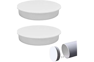 SULIUDAJI 2 Pezzi Tappo Terminale In Pvc, Diametro Interno 100 Mm, Robusta Copertura Bianca Per Tubi In Pvc, Ideale Per Applicazioni Sanitarie, Giardino E Edilizia