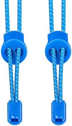 iBuger No Tie Shoe Laces Elastic Shoelaces System with lock for Kids,Children, Adult,Older Generation &amp; Active Lifestyles,Blue