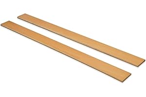 EVERGREENWEB MATERASSI & BEDS EVERGREENWEB - Kit 2 Doghe Letto in Legno RINFORZATE, lunghezza 119cm larghezza 6,4cm spessore 0,8cm - misura STANDARD, Listelli di ricambio in Faggio Multistrato ECOLOGICO, per tutte le Reti e Letti