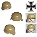 Produktbild Stahlhelm M35 - 3er Set Dark Tan - custom Wehrmacht Helm für LEGO Figuren