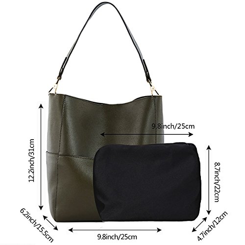 S-ZONE Frauen Art Vintage Leder Tote Schulterbeutel Handtaschen - 6