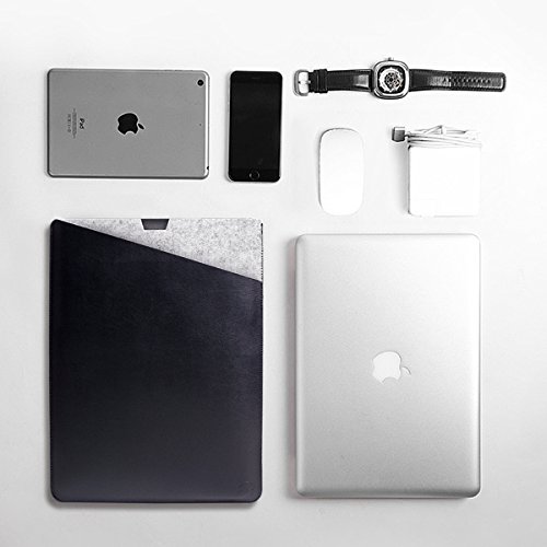 WALNEW 15 MacBook Pro 15 Zoll, Veröffentlicht in 2016, Schutzhülle, Hülle, Case, Cover, mit Zwei-Taschen-Design mit Geschütztem Inneren und Externem Mousepad,Schwarz - 7