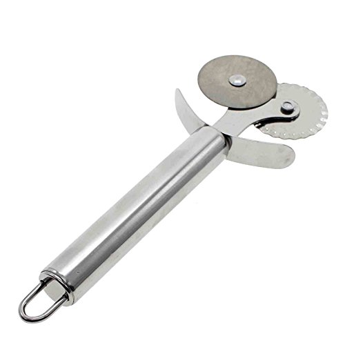 rostfreiem Stahl-Cutter Pizza Radzierblende Konditorei LebensmittelWälzwerkzeug - 7