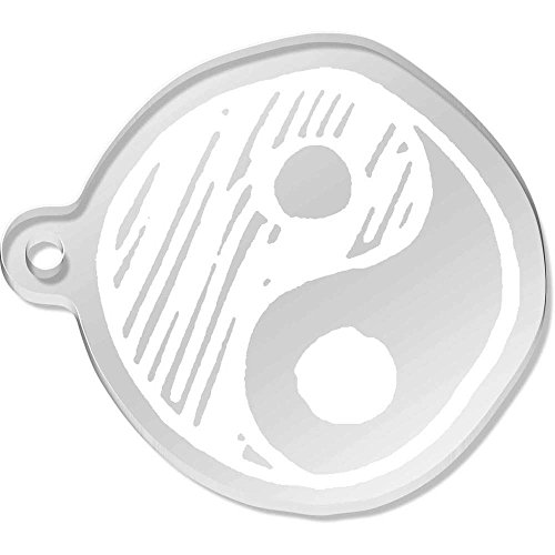 Azeeda Large 'Yin & Yang' Shaped Acrylic Keyring (AK00049089)