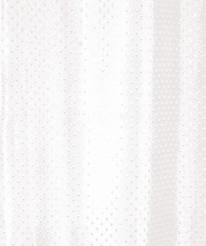 WHITE DIAMOND FABRIC SHOWER EXTRA LONG AND EXTRA WIDE AND EXTRA SHORT AND EXTRA NARROW CURTAIN WITH WEIGHTED HEM - VARIOUS SIZES - MACHINE WASHABLE (240 CM WIDE X 200 CM LONG)