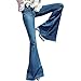 Produktbild JYJM Damen Weite Jeanshose Frauen täglich hoch taillierte weites Bein Retro Denim Jeans Hose Freizeithose Skinny Jeans Fitness Hosen Stretch dünne Hosen f Länge Jeans Bootcut Flared Jeans