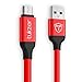 Tukzer HYBRID Micro-USB to USB Cable (4 Feet/ 1.2 Meter)- High Speed, Quick Charge 2.4 Amp & Data Sync (Red) RS.290.00