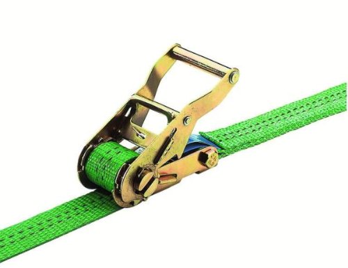 Zurrgurt 6m,35mm 2tlg.gr. m.Ratsche+Haken, daN2000
