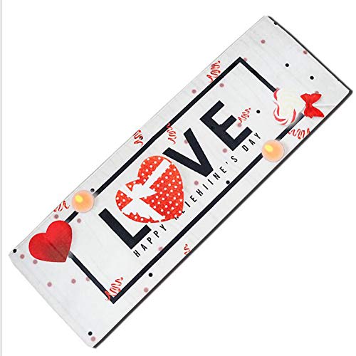 KUDIAN Doormat Inside Non-Slip Flannel Valentine's Day for Kitchens/Doorways/Entrances/Garage Many Sizes Mat