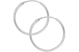 Silver Earrings for Women 20 mm – Earrings for Women 925 Sterling Silver that are Packaged in a Gift Box – Thin Earrings 1.5 mm Wide (20 mm)