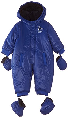 3Pommes Baby Boys 0-24 Months Coverall Snowsuit, Royal Blue, 6-12 Months (Manufacturer Size:6 Months)