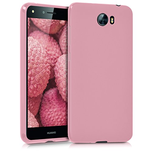 kwmobile Funda para Huawei Y6 II Compact  2016  - Case para m  vil en TPU silicona - Cover trasero en rosa palo mate