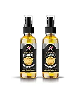 A SONANI Hair Growth Beard Oil - Nourishing & Growth Boosting, Nourishment & Moisturization, No Harmful Chemicals - 50ML (2 Pack)