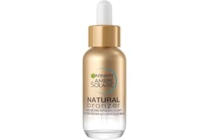 Garnier Gocce Viso Autoabbronzanti Natural Bronzer, Per un'Abbronzatura Naturale e Luminosa, A Rapido Assorbimento, Azione Idratante, Con Acido Ialuronico e Acqua di Cocco, Ambre Solaire, 30 ml
