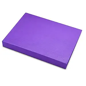 IRIS Balance Pad - Foam Large Yoga Mat Trainer for Physical Therapy, Stability Workout, Knee and Ankle Exercise, Strength Training, Rehab - Chair Cushion for Adults, Kids, and Travel (Purple)