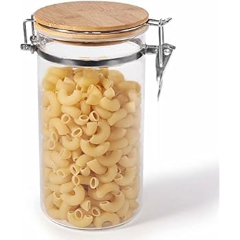 GMMH Bambus Vorratsdose aromadicht Bügelverschluss Holz Vorratsbehälter