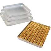 Sağlam 30x40 Bakır Sanatı Al&uuml;minyum Baklava B&ouml;rek Tepsisi
