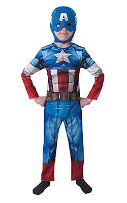 Rubies Marvel - I-610262M - Déguisement classique - Captain America - Avengers Assemble - Taille M - Bleu