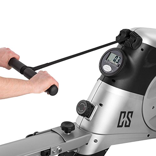 CAPITAL SPORTS Rowbi 3 in 1 Ruder-Fahrrad-Ergometer Seilzugtrainer (Metallrahmen für Belastung bis max 125 kg, platzsparende Aufbewahrung) silber-schwarz - 9