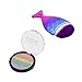 Segolike Cosmetic Rainbow Highlighter Eyeshadow Brightener Shimmer Glow + Mermaid Makeup Blush Contour Brush RS.590.00