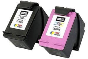 TONER EXPERTE® Sostituzione per HP 300 300XL 2 Cartucce d'inchiostro compatibili con HP Photosmart C4780 C4680 Deskjet D1660 D1663 D2530 D2545 D2560 D2660 D5560 F2420 F2480 F4210 F4272 F4280 F4580